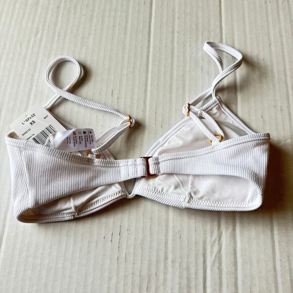 L*Space Ribbed Helena Bikini Top - White NWT Size XS - Picture 5 of 6